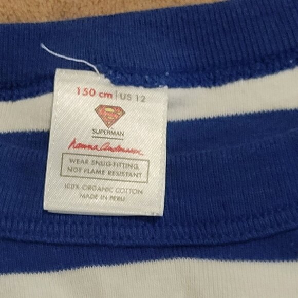 HANNA ANDERSSON Marvel Superman Short John Pajama Set - 150 or 12 (PRE-OWNED) - Picture 4 of 8